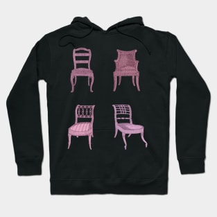 Cute Retro Chairs Set Hoodie